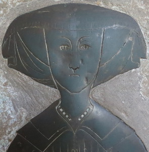 Horley - St Barts lady 1420 with later inscription
